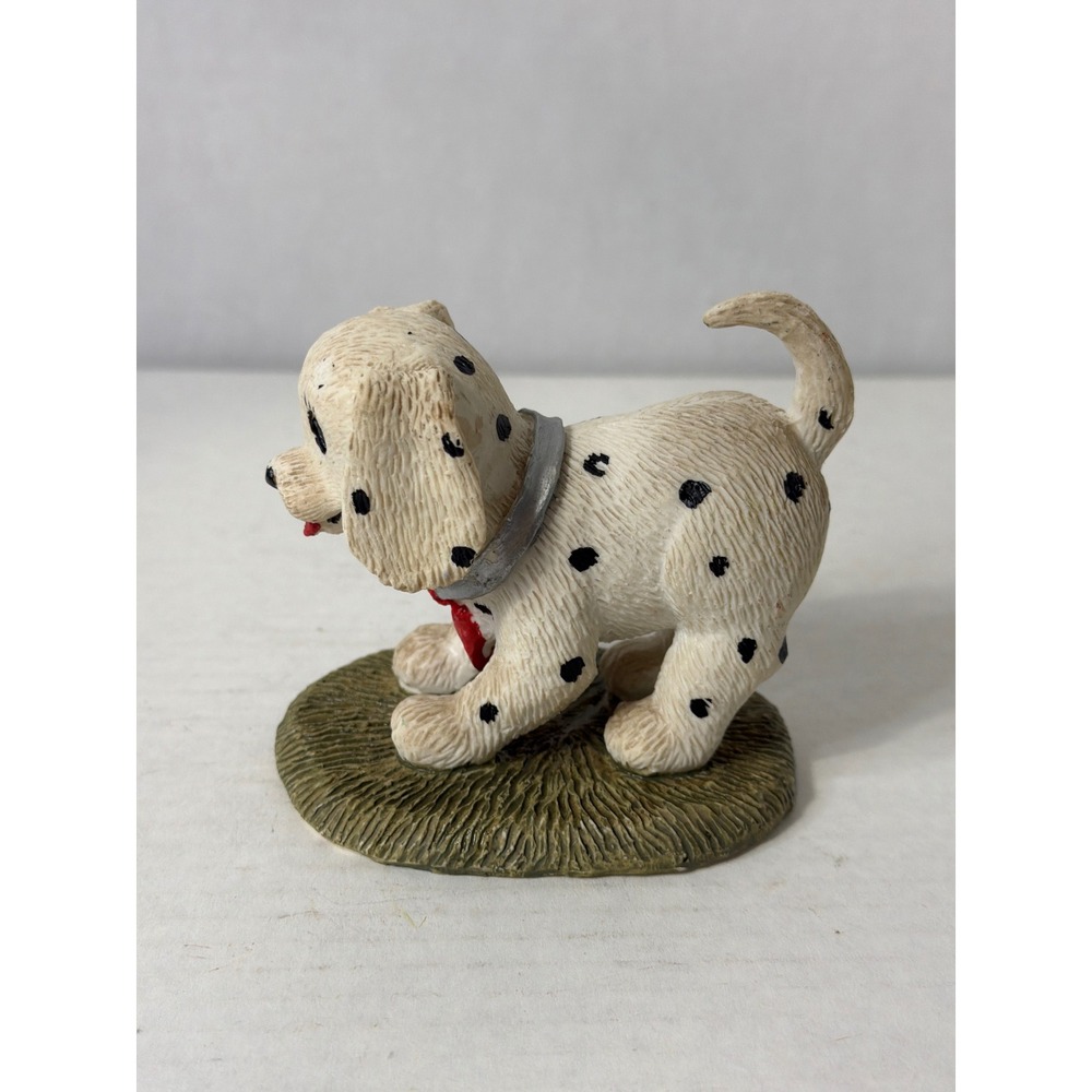 Vintage Dalmatian Puppy Dog Figurine Spotted Resin Small Animal Decor - Picture 2 of 9